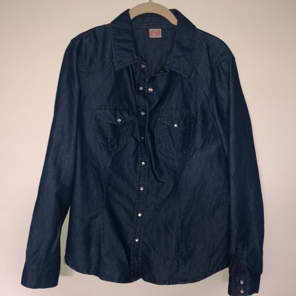Blue Woman’s Button Down - Picture 1 of 4